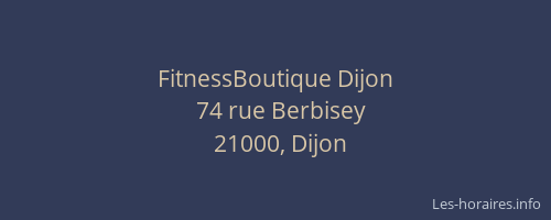FitnessBoutique Dijon