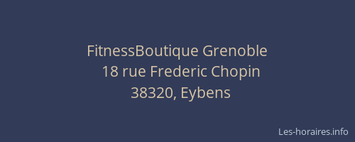 FitnessBoutique Grenoble