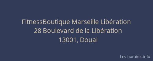 FitnessBoutique Marseille Libération