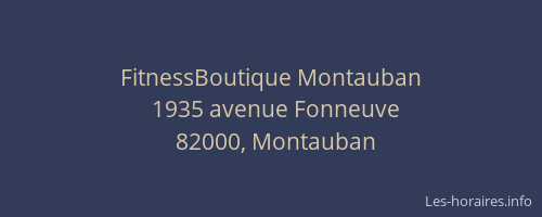 FitnessBoutique Montauban