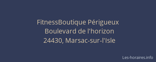 FitnessBoutique P&eacute;rigueux