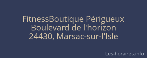 FitnessBoutique Périgueux