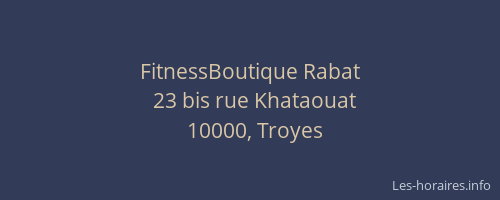 FitnessBoutique Rabat