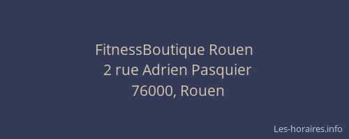 FitnessBoutique Rouen