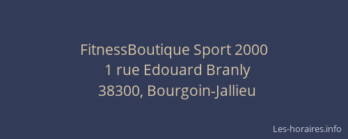 FitnessBoutique Sport 2000