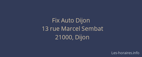 Fix Auto Dijon