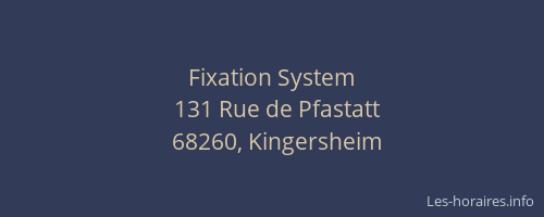 Fixation System