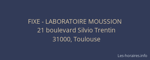 FIXE - LABORATOIRE MOUSSION