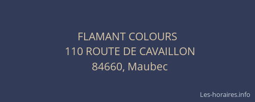 FLAMANT COLOURS