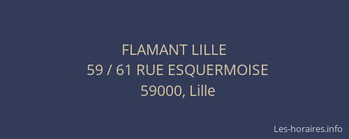 FLAMANT LILLE