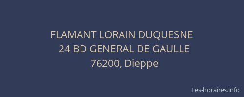 FLAMANT LORAIN DUQUESNE