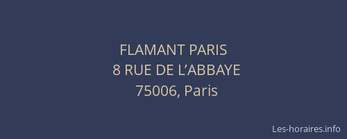 FLAMANT PARIS