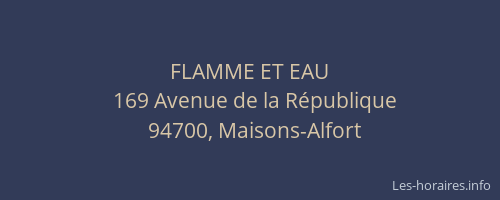 FLAMME ET EAU