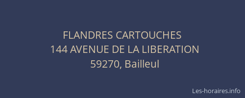 FLANDRES CARTOUCHES