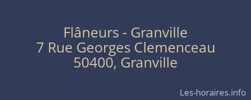 Flâneurs - Granville