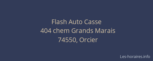 Flash Auto Casse