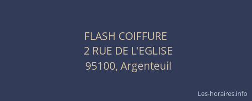 FLASH COIFFURE