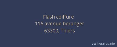 Flash coiffure