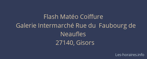 Flash Mat&eacute;o Coiffure