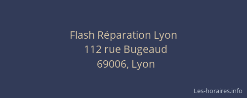 Flash Réparation Lyon