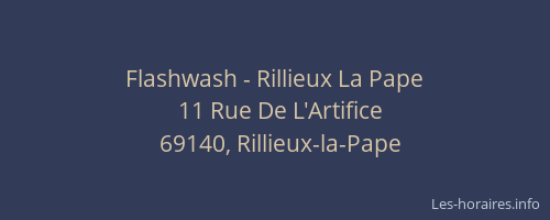 Flashwash - Rillieux La Pape