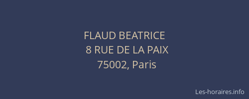 FLAUD BEATRICE