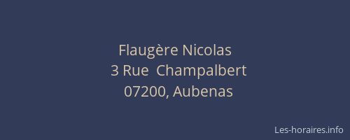Flaugère Nicolas