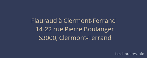 Flauraud à Clermont-Ferrand