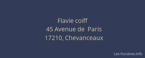 Flavie coiff