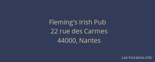 Fleming's Irish Pub
