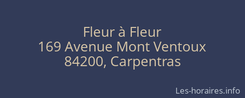 Fleur à Fleur