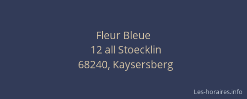 Fleur Bleue