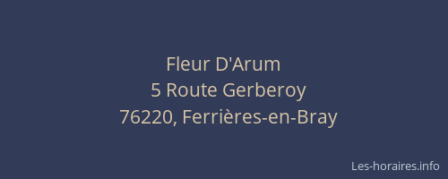 Fleur D'Arum