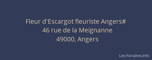 Fleur d'Escargot fleuriste Angers#