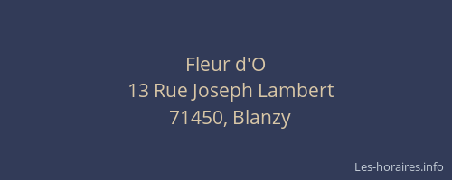 Fleur d'O