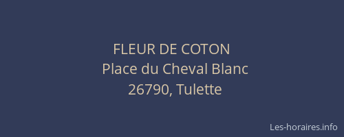 FLEUR DE COTON