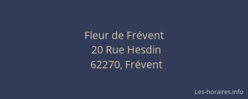 Fleur de Fr&eacute;vent