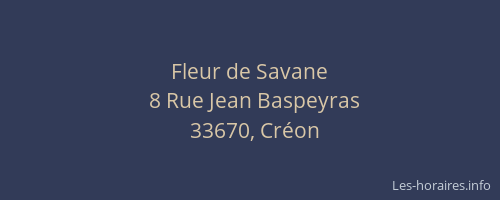 Fleur de Savane