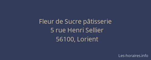 Fleur de Sucre pâtisserie