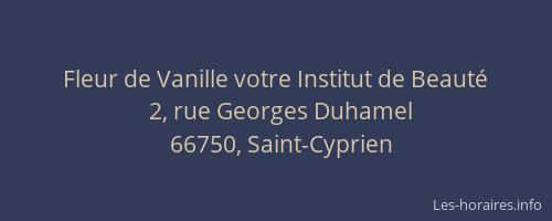 Fleur de Vanille votre Institut de Beaut&eacute;