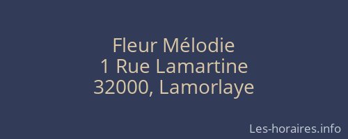 Fleur M&eacute;lodie