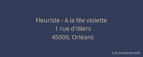 Fleuriste - A la fée violette