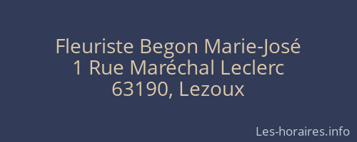 Fleuriste Begon Marie-José