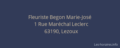 Fleuriste Begon Marie-Jos&eacute;