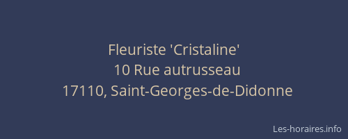 Fleuriste 'Cristaline'