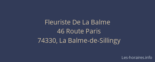 Fleuriste De La Balme