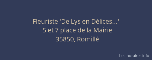 Fleuriste 'De Lys en Délices...'