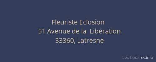 Fleuriste Eclosion