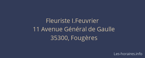 Fleuriste I.Feuvrier