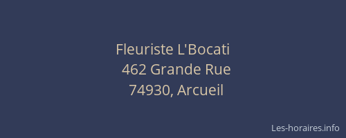 Fleuriste L'Bocati